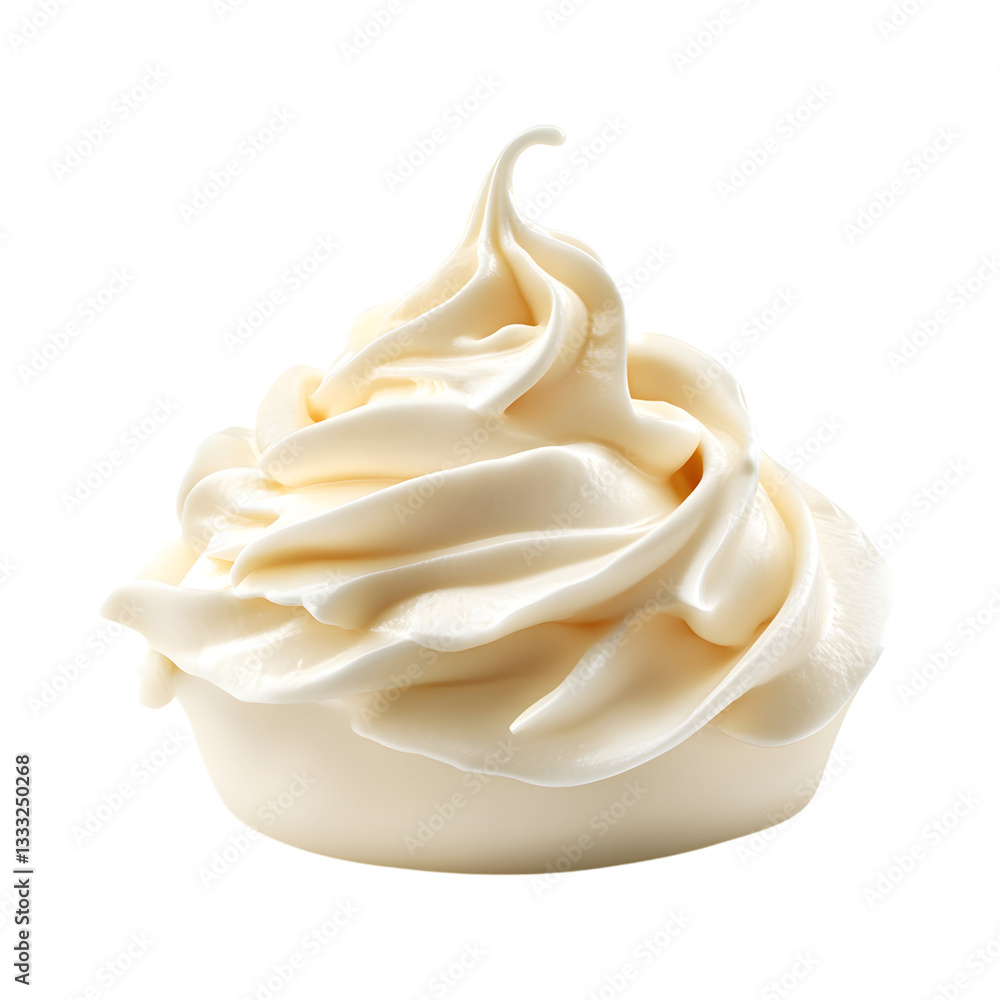Cupcake with Whipped Cream Isolated on Transparent Background Cupcake with Whipped Cream Isolated on Transparent Background
