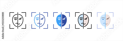 Emotion Recognition Multi Style Icon Set