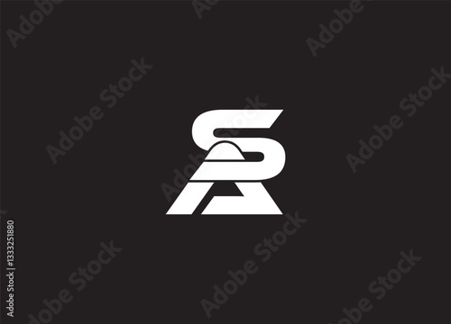 SA minimalist creative logo design and initial logo