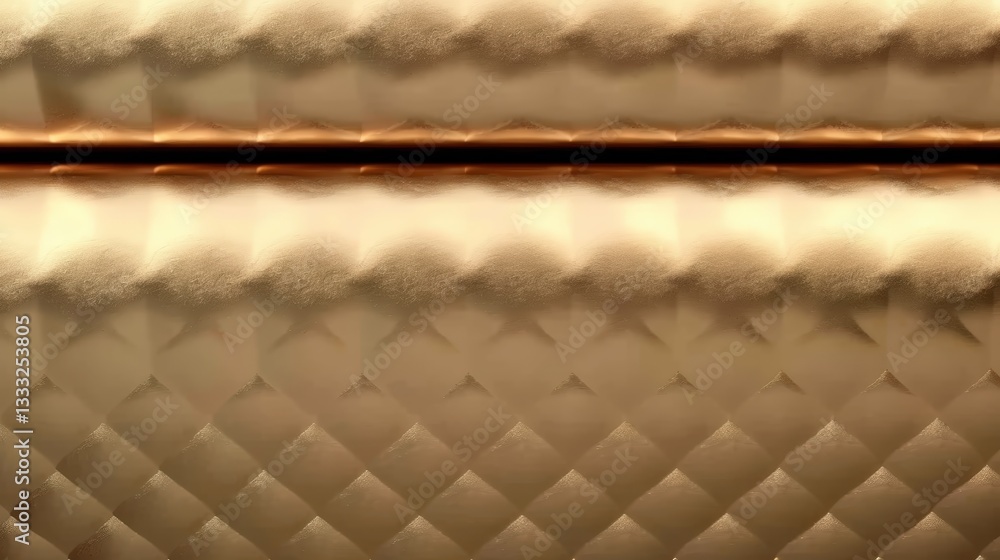 Obraz premium Textured golden fabric with a geometric pattern