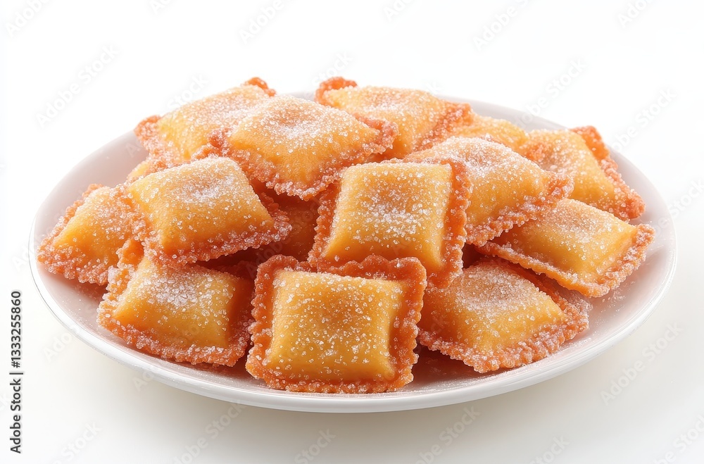 Delicious golden fried pastries dusted with sugar on a white plate, perfect for a sweet dessert or snack for any occasion or celebration, appetizing and tempting. Delicious golden fried pastries dusted with sugar on a white plate, perfect for a sweet dessert or snack for any occasion or celebration, appetizing and tempting.