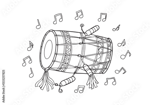 Sketch of Musical Instrument – Elegant Pencil Dra