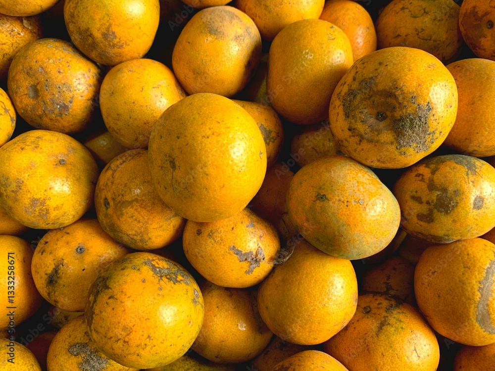 Tropical fruit, Mandarin orange with very fresh green leaf stalks. Tropical fruit, Mandarin orange with very fresh green leaf stalks.