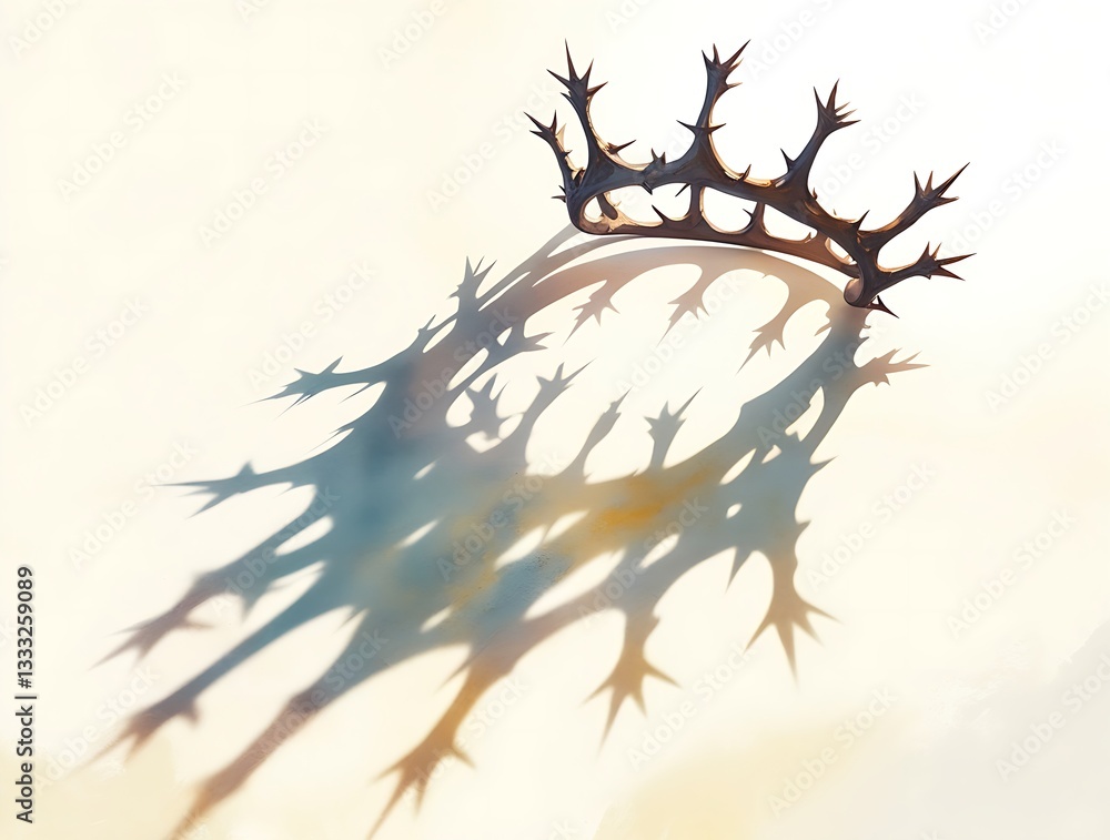Illustration of Jesus Thorn Crown