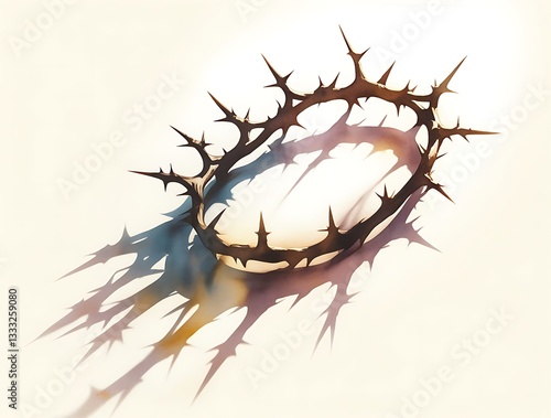 Obraz na płótnie Illustration of Jesus Thorn Crown w salonie