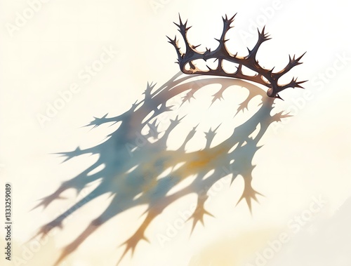 Obraz na płótnie Illustration of Jesus Thorn Crown w salonie