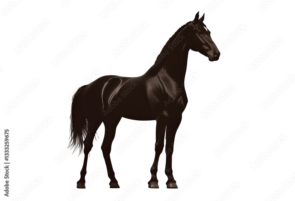 Silhouette of a horse isolated on transparent background Silhouette of a horse isolated on transparent background