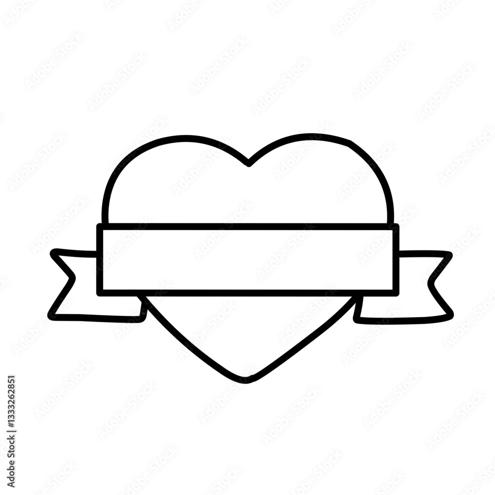 Heart Line Vector Illustration Heart Line Vector Illustration