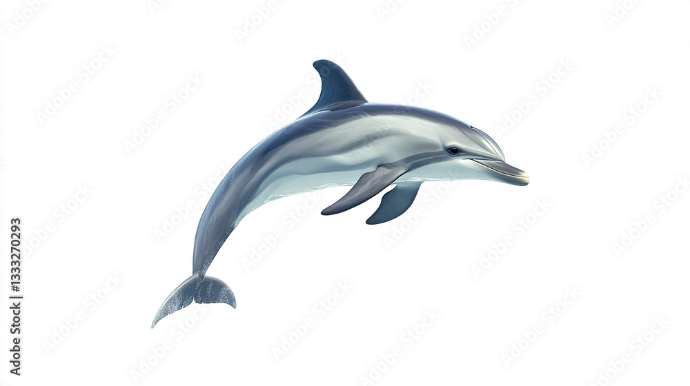 Dolphin jumping isolated on white background Dolphin jumping isolated on white background