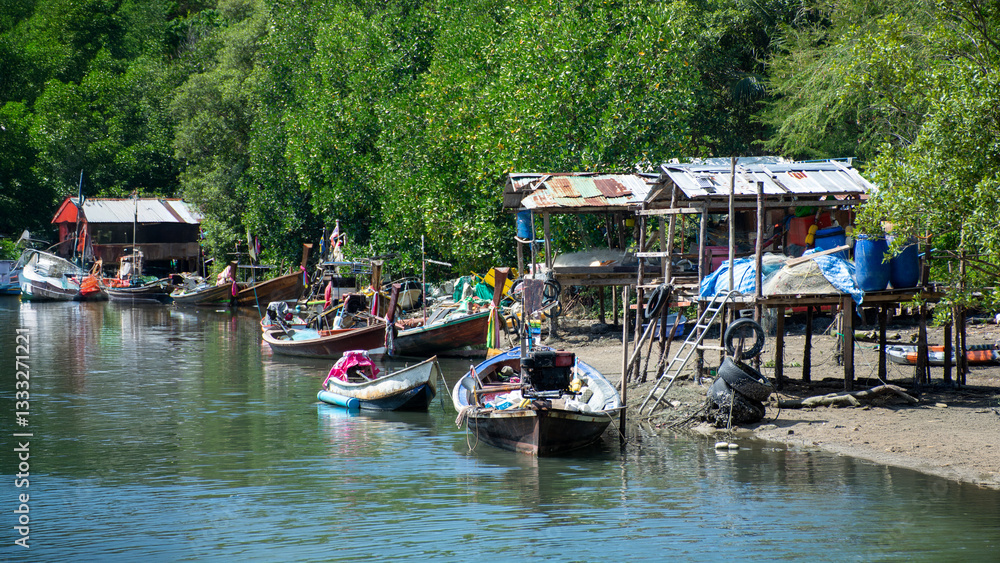 Thai Fishing Village: Life on the Riverbank