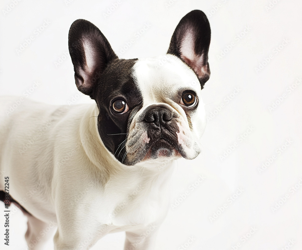 French bulldog with perky ears standing confidently French bulldog with perky ears standing confidently