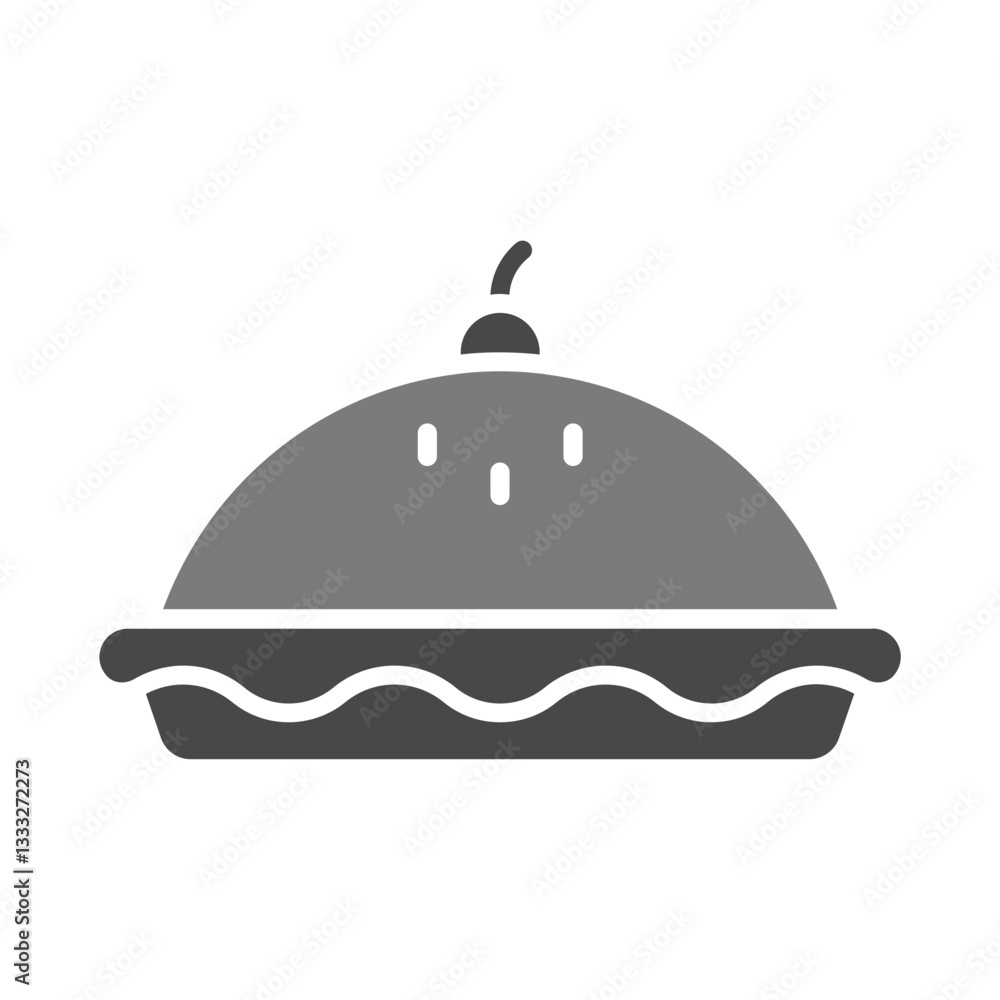 Obraz premium Cherry Pie Icon