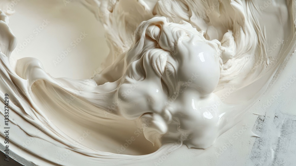 Creamy Whipped Texture Blending in a Mixing Bowl Close-Up Creamy Whipped Texture Blending in a Mixing Bowl Close-Up
