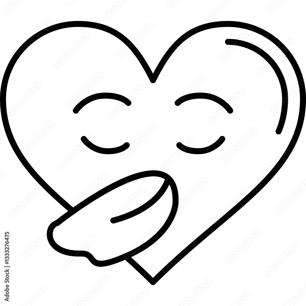 Obraz premium Sneezing Heart Icon