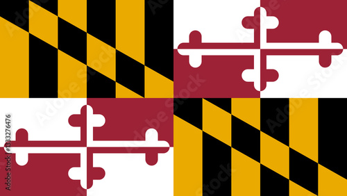 Foto Maryland state flag design featuring the Calvert and Crossland family heraldry i