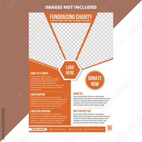 Versatile Charity Flyer Design Template for Nonprofits and Fundraising Campaigns | Fully Customizable, Professional, and High-Quality Layout for Donation Drives, Charity Events, Volunteer Recruitment