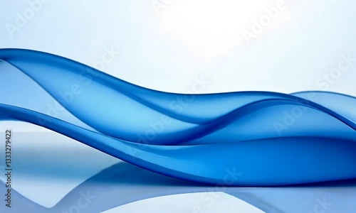 Smooth flowing blue abstract waves	