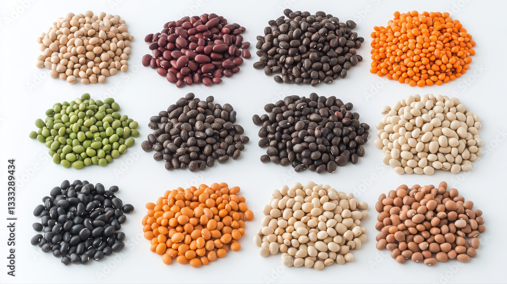 Fototapeta premium Beans isolated on white background