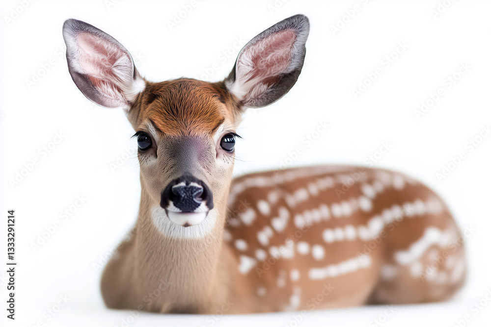 Fototapeta premium Deer isolated on white background.