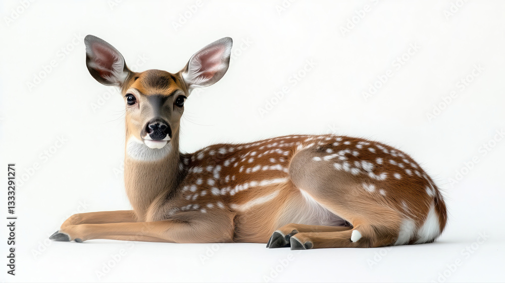 Fototapeta premium Deer isolated on white background.