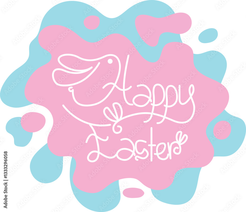 Colorful Happy Easter Greeting Illustration Colorful Happy Easter Greeting Illustration