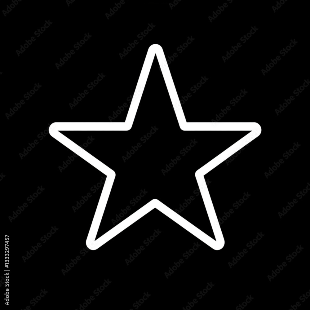 White outline star vector on transparent background minimalist design White outline star vector on transparent background minimalist design
