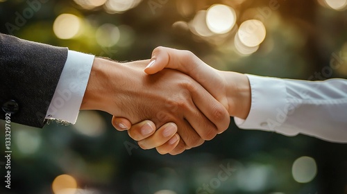 Handshake between a young entrepreneur and a mentor symbolic of business coaching and guidance