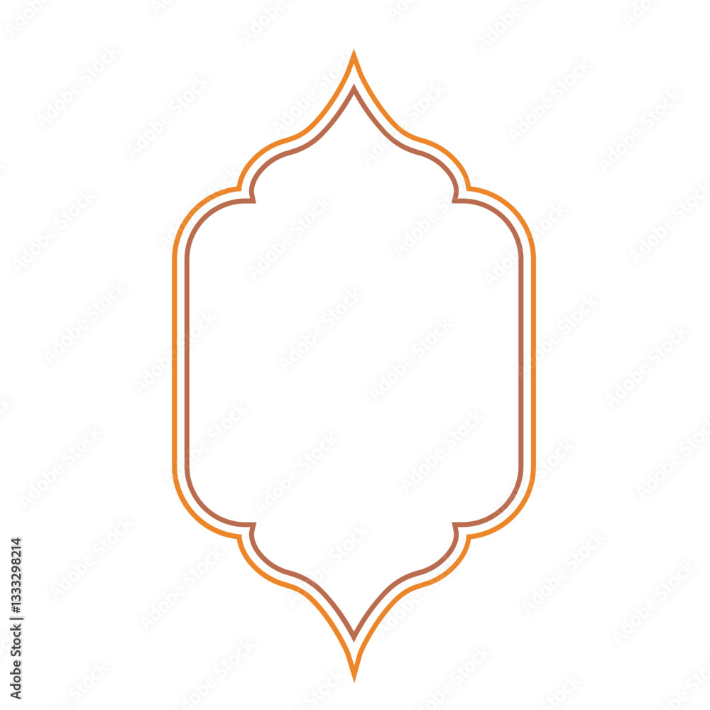 Line Islamic Border Arch Doors and Windows for Decorative Frames and Greeting Cards Line Islamic Border Arch Doors and Windows for Decorative Frames and Greeting Cards