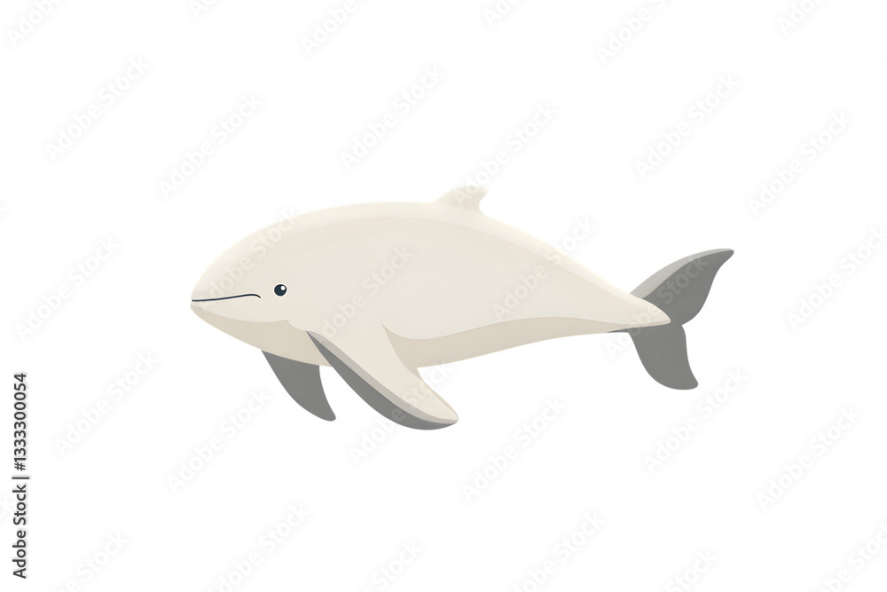 Fototapeta premium A minimalist illustration of a marine creature with smooth lines and soft colors ideal for edu