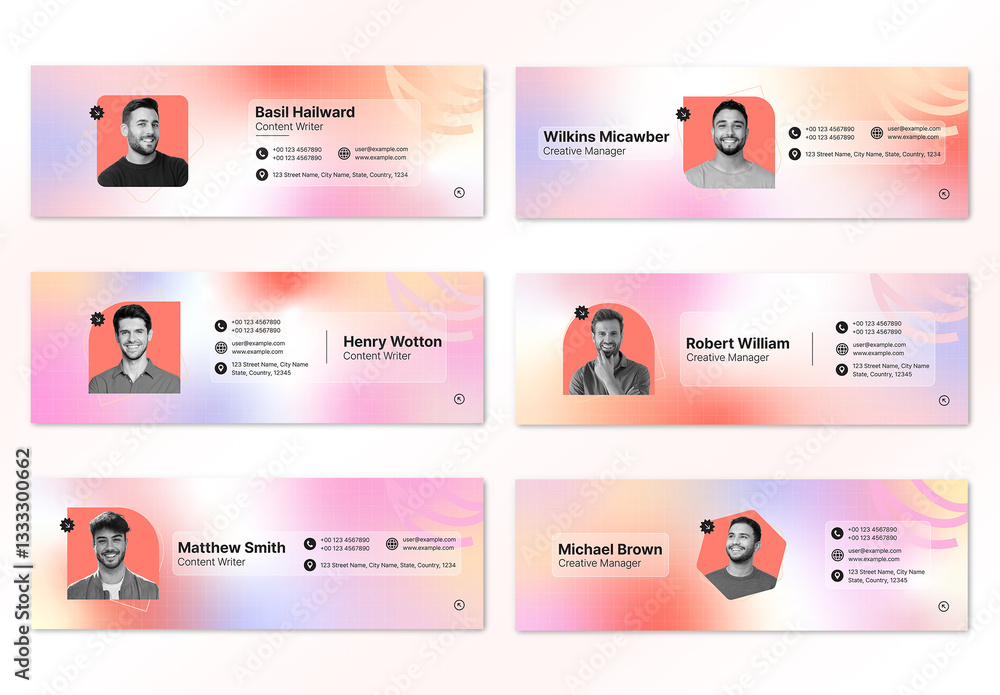 Creative Email Signature Design Template Stock Template | Adobe Stock