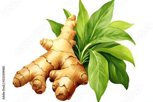 Turmeric powder and fresh turmeric in wood bowls on wooden table.
