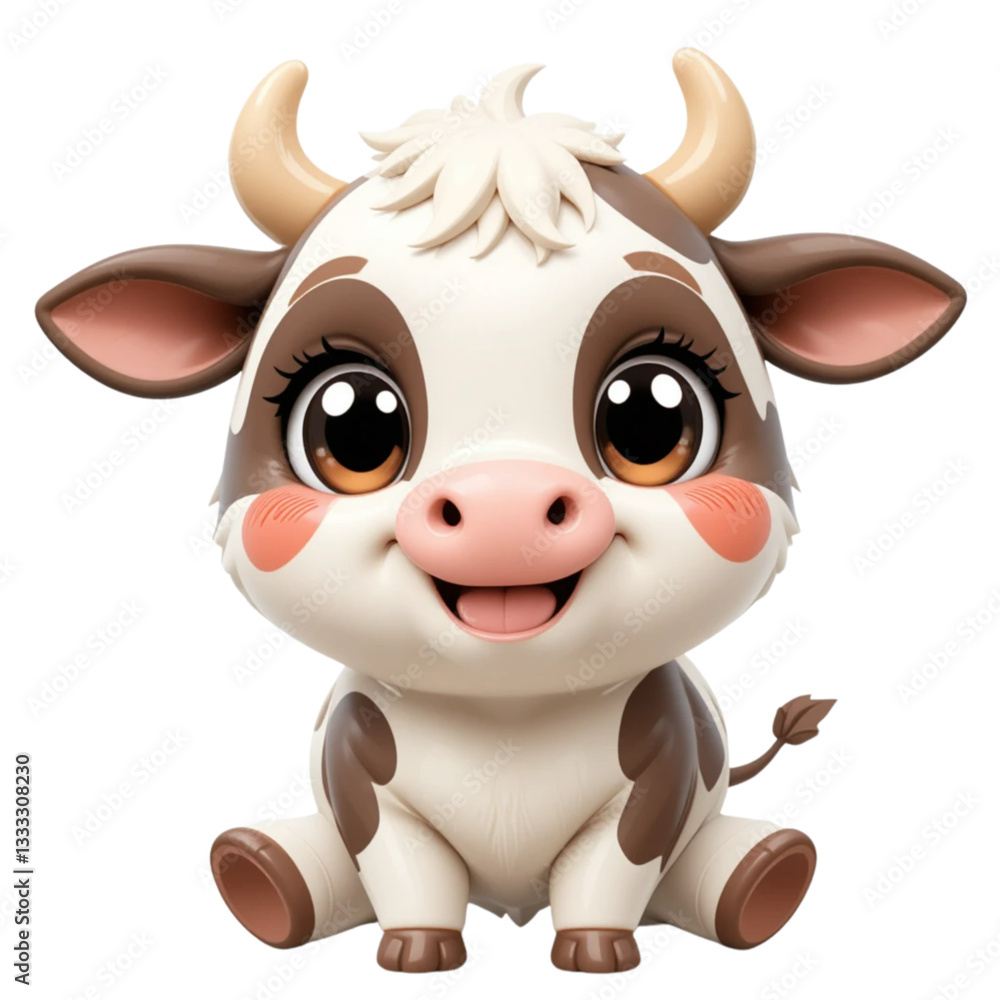Fototapeta premium funny cow isolated