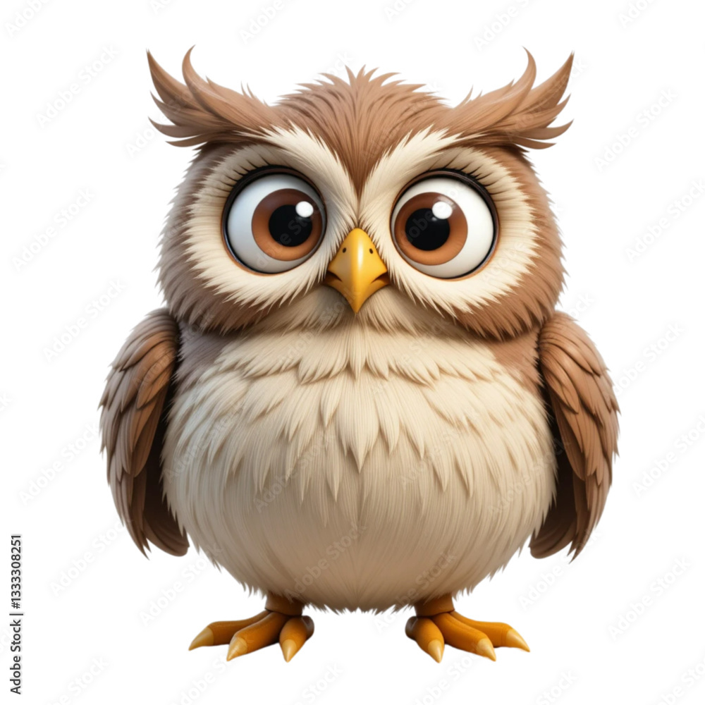 owl on white background owl on white background