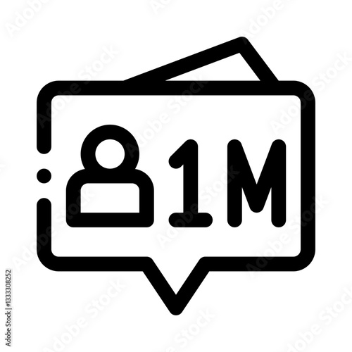 Follower count line icon