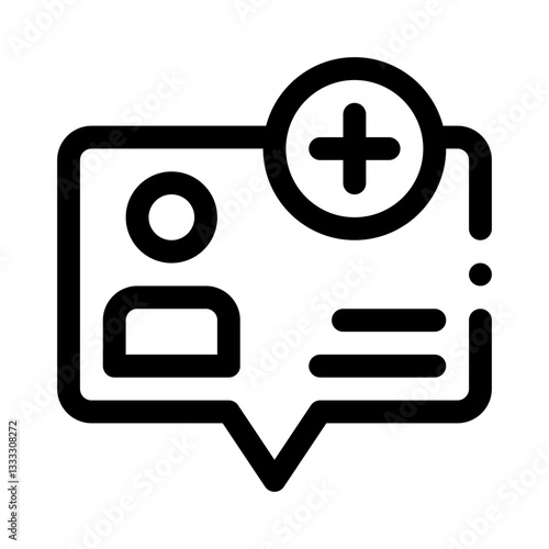 Follower request line icon
