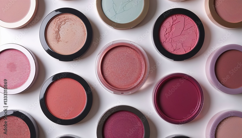 Blush palettes on a white background Blush palettes on a white background