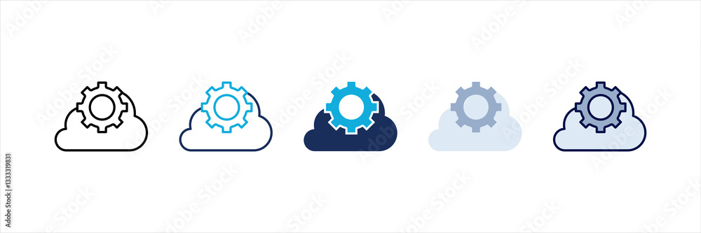 Server Maintenance Multi Style Icon Set Server Maintenance Multi Style Icon Set