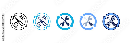 Tools Multi Style Icon Set