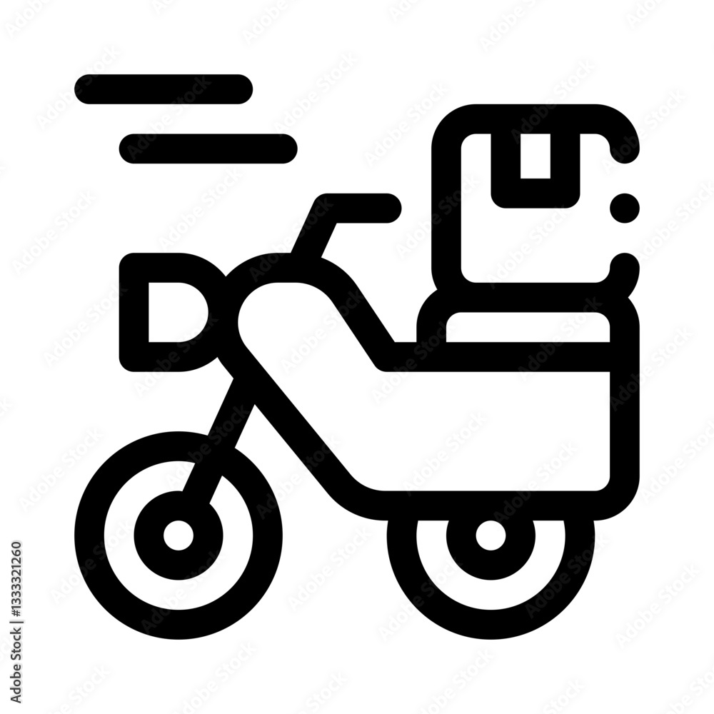 Delivery scooter line icon Delivery scooter line icon