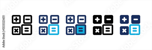 Calculator Multi Style Icon Set