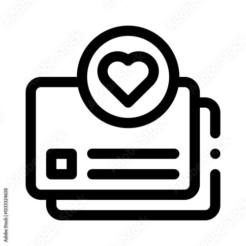 Credit Card Donation line icon