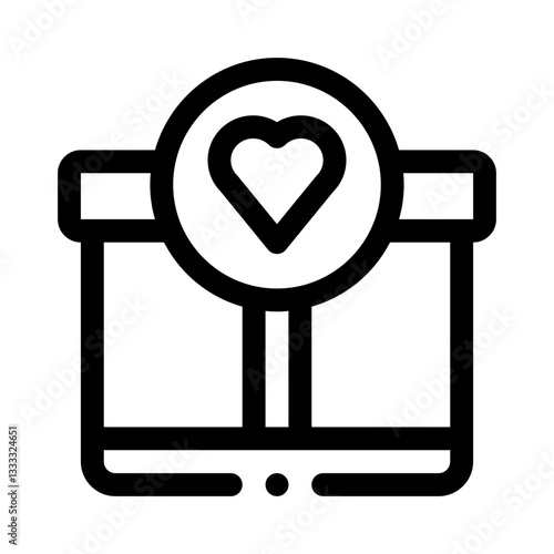 Donation box line icon