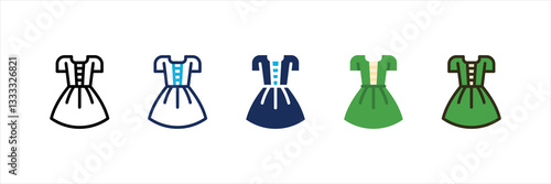 Dress Multi Style Icon Set