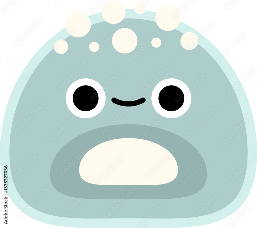 Fototapeta premium Cute Mochi Illustration Element Set