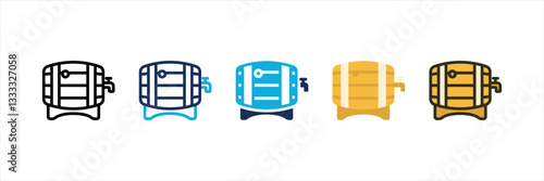 Barrel Multi Style Icon Set