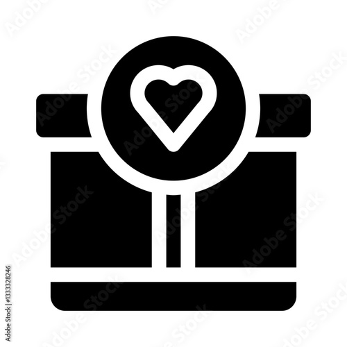 Donation box glyph icon