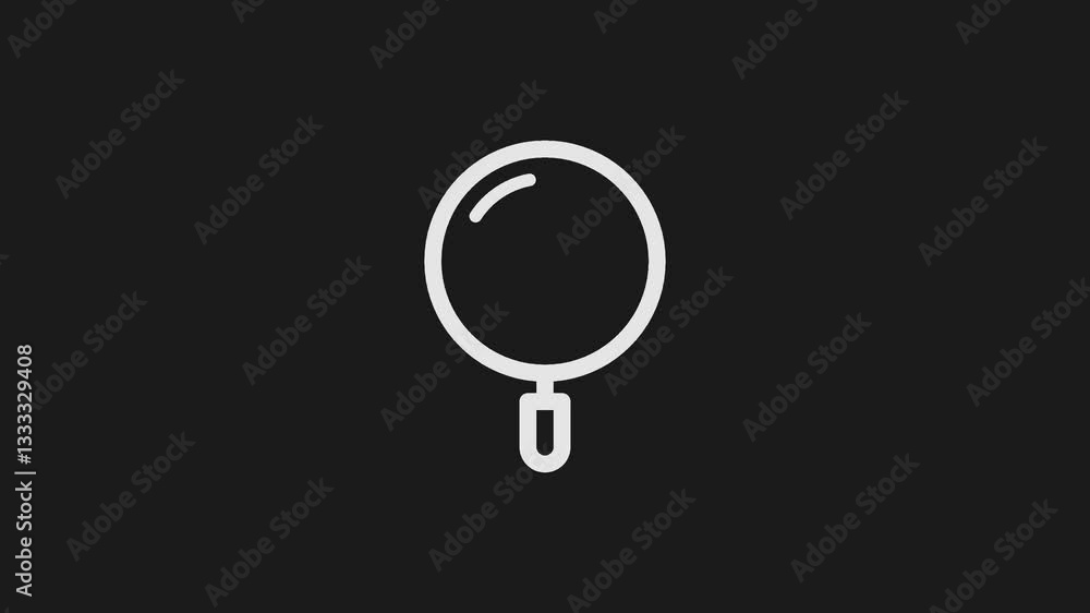 A magnifying glass moves to symbolize searching, zooming, and discovery A magnifying glass moves to symbolize searching, zooming, and discovery