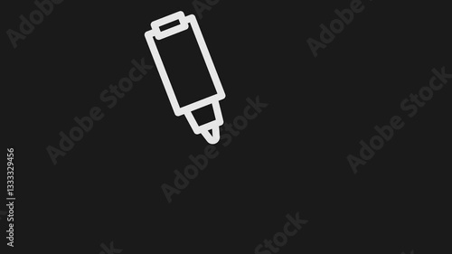 A ballpoint pen smoothly writes