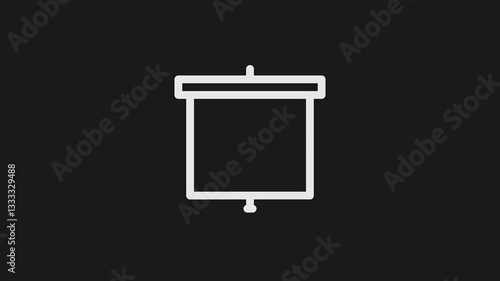 A presentation board displaying content, symbolizing business, education, and strategy