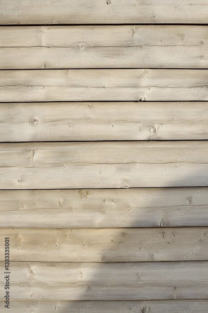 Fototapeta premium Light Beige Horizontal Wooden Planks Texture Background